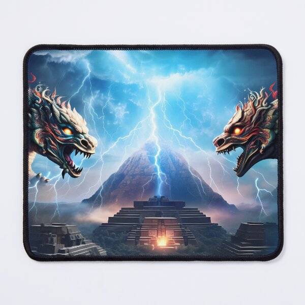 Item preview, "Dragonstorm: The Battle of the Aztec Temple" designed and sold by Art-Vortex-fr.