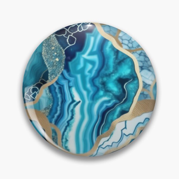 Item preview, Light Blue Marble Geodes and Texture with Gold Flecks designed and sold by BirdsnStuff.