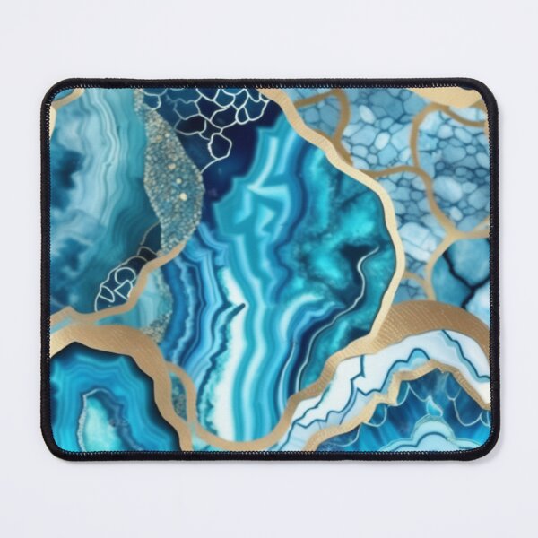 Item preview, Light Blue Marble Geodes and Texture with Gold Flecks designed and sold by BirdsnStuff.