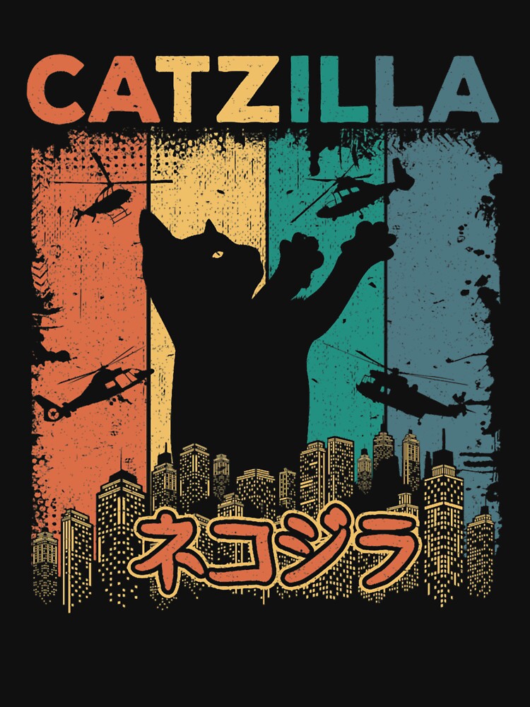 Thumbnail 7 of 7, Classic T-Shirt, Catzilla Funny Catzilla designed and sold by HarrySatterfiel.
