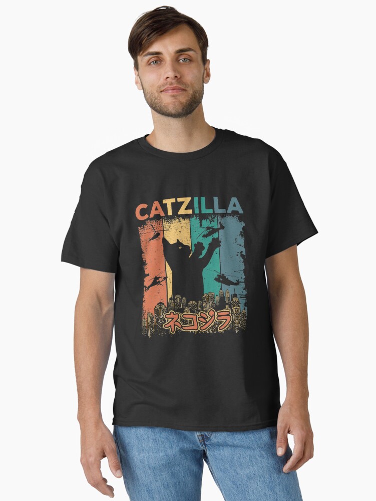 Thumbnail 2 of 7, Classic T-Shirt, Catzilla Funny Catzilla designed and sold by HarrySatterfiel.