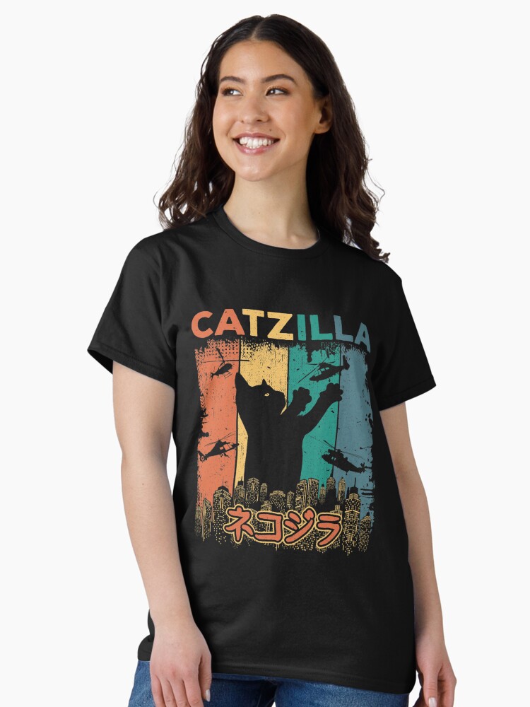 Thumbnail 1 of 7, Classic T-Shirt, Catzilla Funny Catzilla designed and sold by HarrySatterfiel.