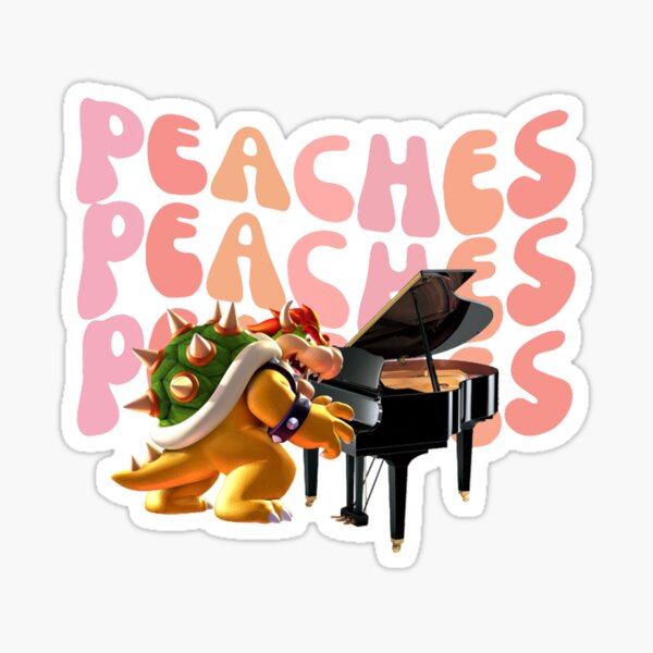 Peaches Peaches Lyrics Sticker for Sale by sparkerzed