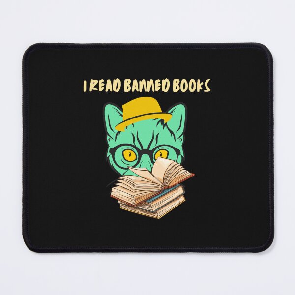 Item preview, Cat I Read Banned Books-Cute Cat Reading A Book designed and sold by OldmapsZZ.