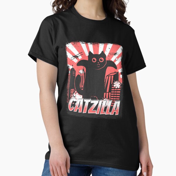 Vista previa del artículo con la obra «Catzilla Gato Kaiju Gracioso», diseñado y vendido por HarrySatterfiel.