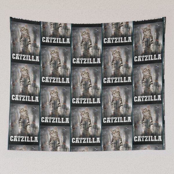 Item preview, Catzilla gift - funny catCat gifts for him  designed and sold by HarrySatterfiel.