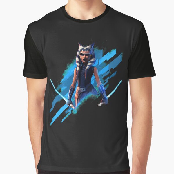 Vista previa del artículo con la obra «Ahsoka Tano ajustado con cuello en V», diseñado y vendido por viluyol.