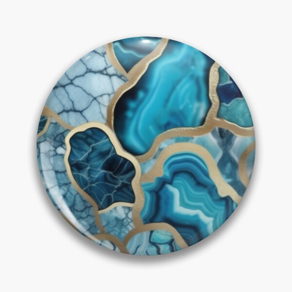 Item preview, Light Blue Marble Geodes and Texture with Gold Flecks designed and sold by BirdsnStuff.