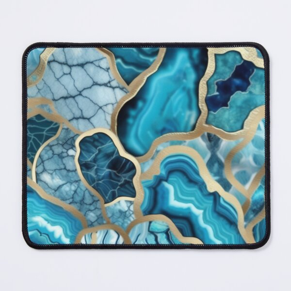 Item preview, Light Blue Marble Geodes and Texture with Gold Flecks designed and sold by BirdsnStuff.
