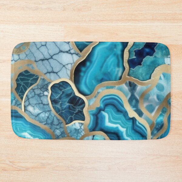Item preview, Light Blue Marble Geodes and Texture with Gold Flecks designed and sold by BirdsnStuff.