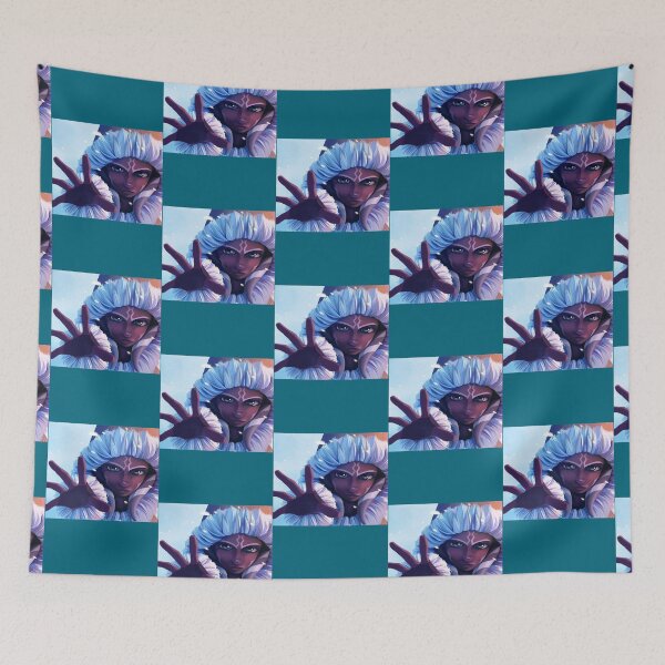 Item preview, ahsoka tano For Custom Blanket Pillow Shower Curtain Coaster Travel Mug Backpack SocksPin B designed and sold by viluyol.