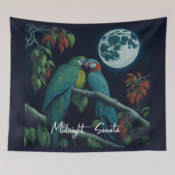 Item preview, Love Birds at Midnight designed and sold by Paleo5135.