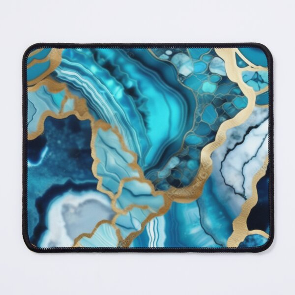Item preview, Light Blue Marble Geodes and Texture with Gold Flecks designed and sold by BirdsnStuff.