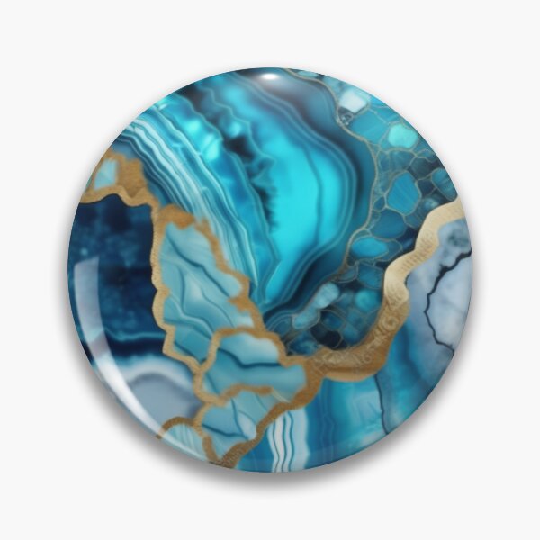 Item preview, Light Blue Marble Geodes and Texture with Gold Flecks designed and sold by BirdsnStuff.