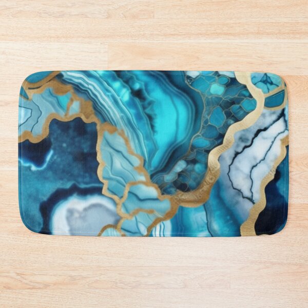 Item preview, Light Blue Marble Geodes and Texture with Gold Flecks designed and sold by BirdsnStuff.