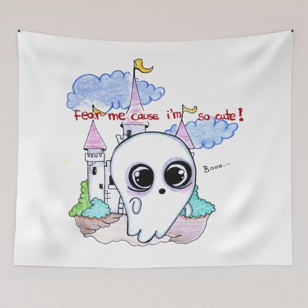 Item preview, Kawaii Ghost Fear Me Cause Im So Cute Booo designed and sold by HighArtDesigns.