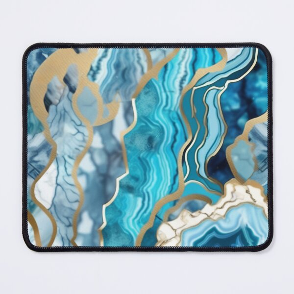 Item preview, Light Blue Marble Geodes and Texture with Gold Flecks designed and sold by BirdsnStuff.
