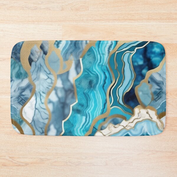Item preview, Light Blue Marble Geodes and Texture with Gold Flecks designed and sold by BirdsnStuff.