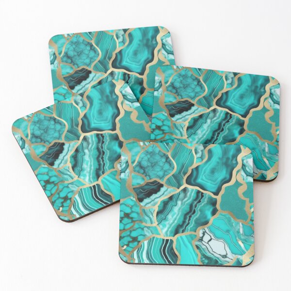 Item preview, Light Green Marble Geodes and Texture with Gold Flecks designed and sold by BirdsnStuff.