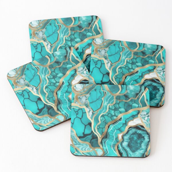 Item preview, Light Green Marble Geodes and Texture with Gold Flecks designed and sold by BirdsnStuff.