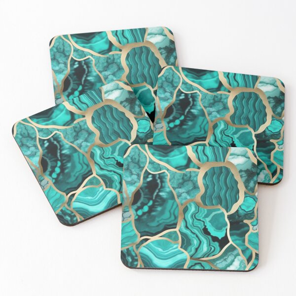 Item preview, Light Green Marble Geodes and Texture with Gold Flecks designed and sold by BirdsnStuff.