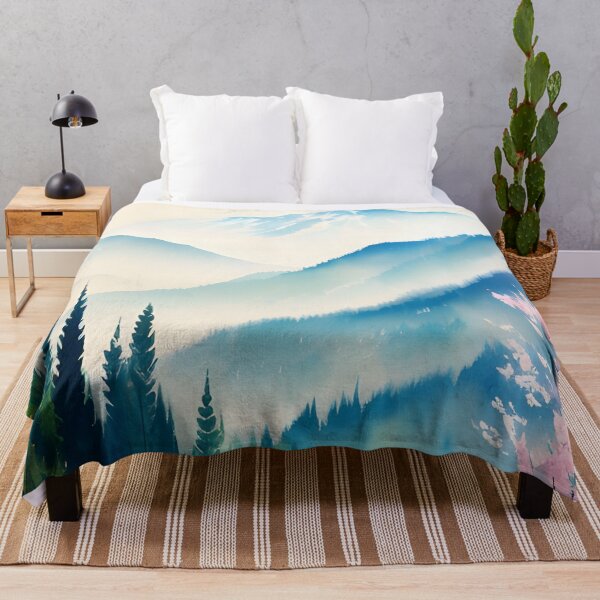 Item preview, Watercolor Mountain Landscape - Impressionism and Chinese painting designed and sold by joejiing.