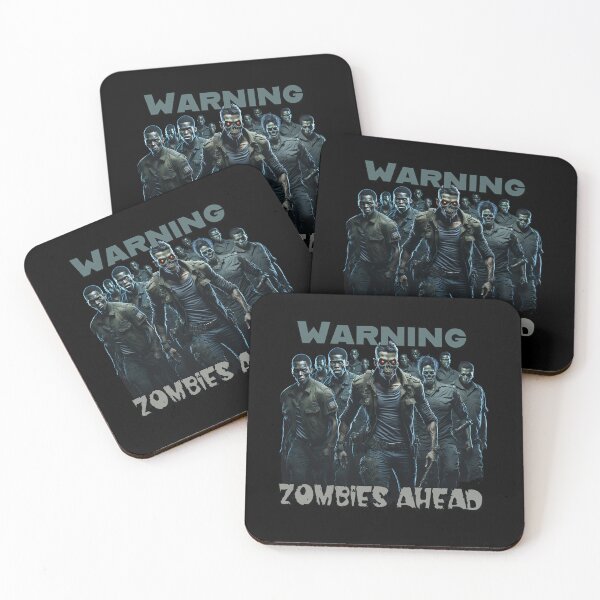 Item preview, Warning Zombies Ahead - Zombie apocalypse - Spirithalloween - Zombie tidal wave designed and sold by JansenGS.