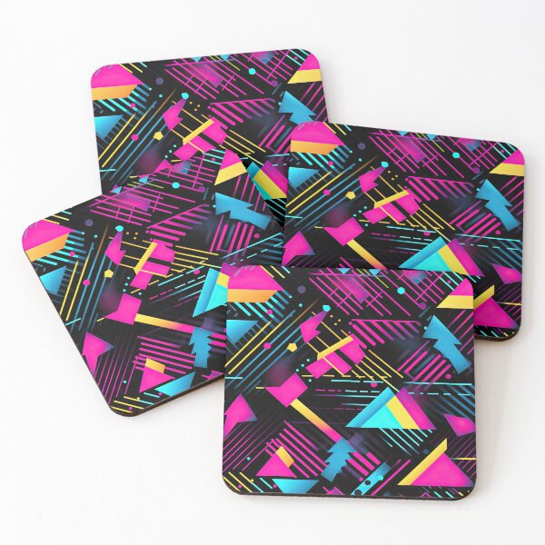 Item preview, 80s and 90s Retro Pop Synthwave Pattern designed and sold by AeonAcademy.