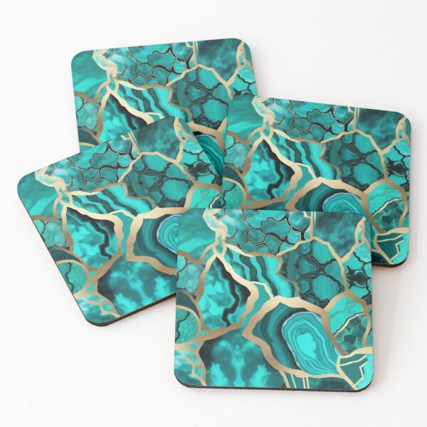 Item preview, Light Green Marble Geodes and Texture with Gold Flecks designed and sold by BirdsnStuff.