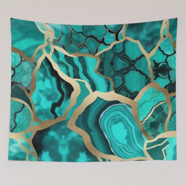 Item preview, Light Green Marble Geodes and Texture with Gold Flecks designed and sold by BirdsnStuff.