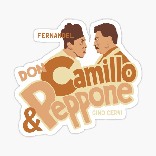 Vista previa del artículo con la obra «Don Camilo y Peppone Ilustración - Fernandel», diseñado y vendido por Boogosh.