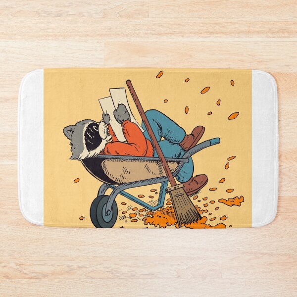 Item preview, Vintage style racoon - relaxing in autumn - Herbstillustration mit Waschbär designed and sold by NaturesBandit.