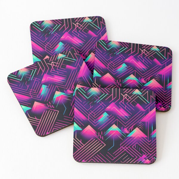 Item preview, 80s and 90s Retro Pop Synthwave Pattern designed and sold by AeonAcademy.