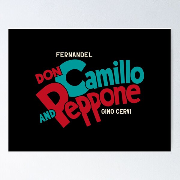 Item preview, Don Camillo and Peppone Typography Design - Classic Italian Cinema Art designed and sold by Boogosh.