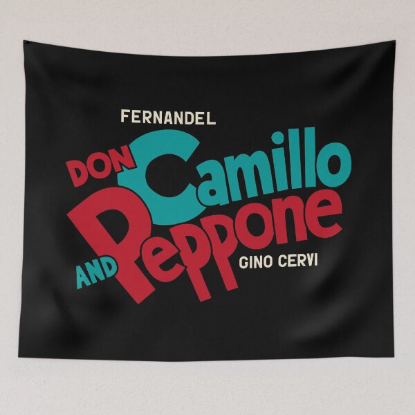 Item preview, Don Camillo and Peppone Typography Design - Classic Italian Cinema Art designed and sold by Boogosh.