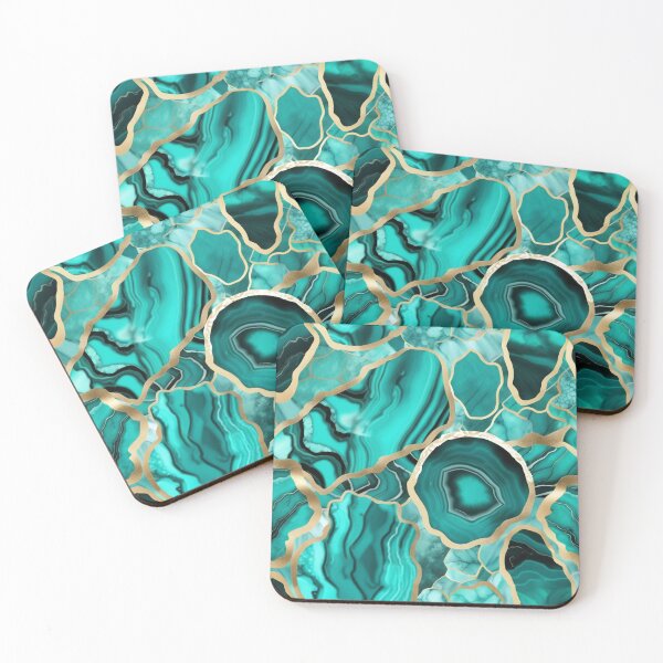 Item preview, Light Green Marble Geodes and Texture with Gold Flecks designed and sold by BirdsnStuff.