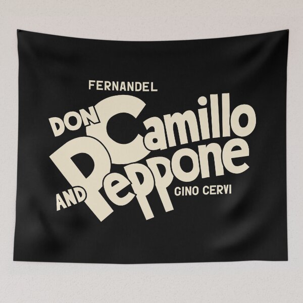 Item preview, Don Camillo and Peppone Vintage Typo Design designed and sold by Boogosh.