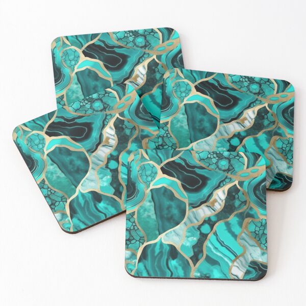 Item preview, Light Green Marble Geodes and Texture with Gold Flecks designed and sold by BirdsnStuff.