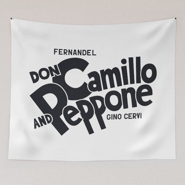 Item preview, Don Camillo and Peppone Typography Design - Classic Italian Cinema Art designed and sold by Boogosh.