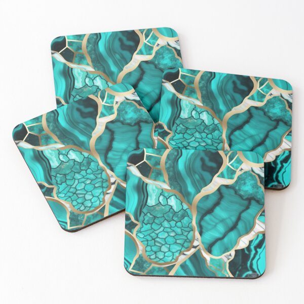 Item preview, Light Green Marble Geodes and Texture with Gold Flecks designed and sold by BirdsnStuff.