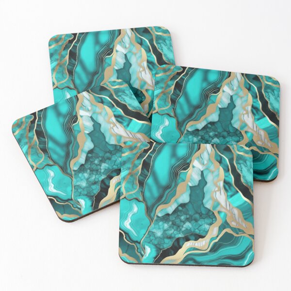 Item preview, Light Green Marble Geodes and Texture with Gold Flecks designed and sold by BirdsnStuff.