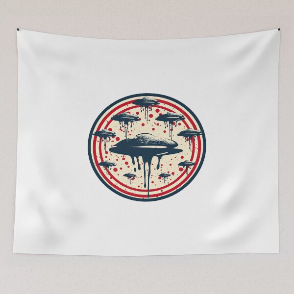 Item preview, UFOs over the USA - Jackson Pollock style designed and sold by Totalthrive.