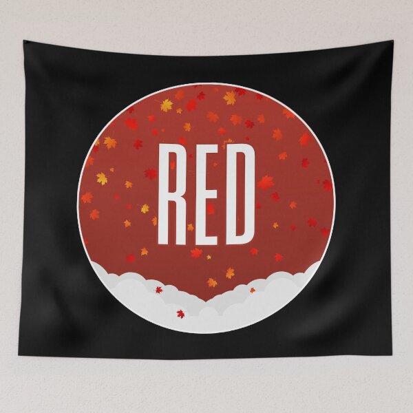Item preview, Red Album Fall Leaves Cloudy Design  designed and sold by doria-photos.