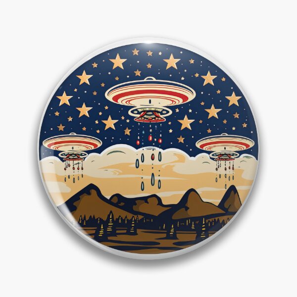 Item preview, UFOs over the USA 2 - Jackson Pollock style designed and sold by Totalthrive.