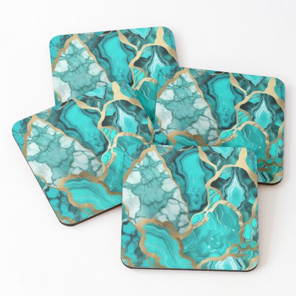 Item preview, Light Green Marble Geodes and Texture with Gold Flecks designed and sold by BirdsnStuff.