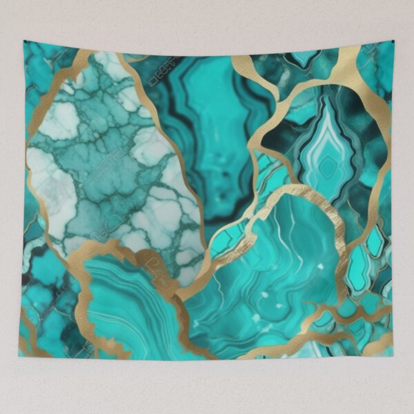 Item preview, Light Green Marble Geodes and Texture with Gold Flecks designed and sold by BirdsnStuff.