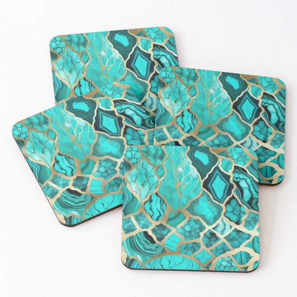 Item preview, Light Green Marble Geodes and Texture with Gold Flecks designed and sold by BirdsnStuff.