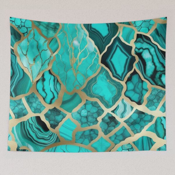 Item preview, Light Green Marble Geodes and Texture with Gold Flecks designed and sold by BirdsnStuff.