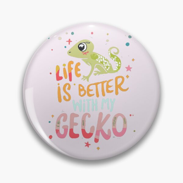 Item preview, life is better with my gecko, gecko lover, pet, cute gecko, funny designed and sold by bubblylive.