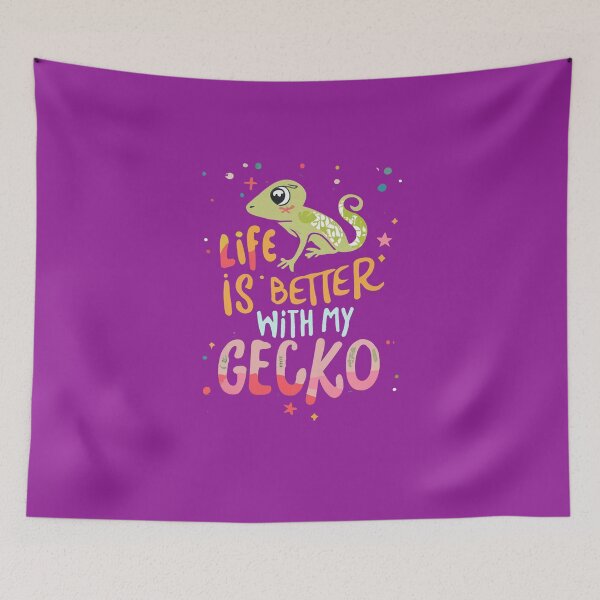 Item preview, life is better with my gecko, gecko lover, pet, cute gecko, funny designed and sold by bubblylive.